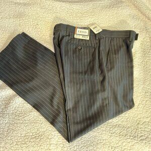 IZOD Colours Men's Pants By Alexander Julian Grey Stripe 34W X 32L NWT